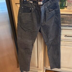 J. Crew Men's Dark Gray Corduroy Pants